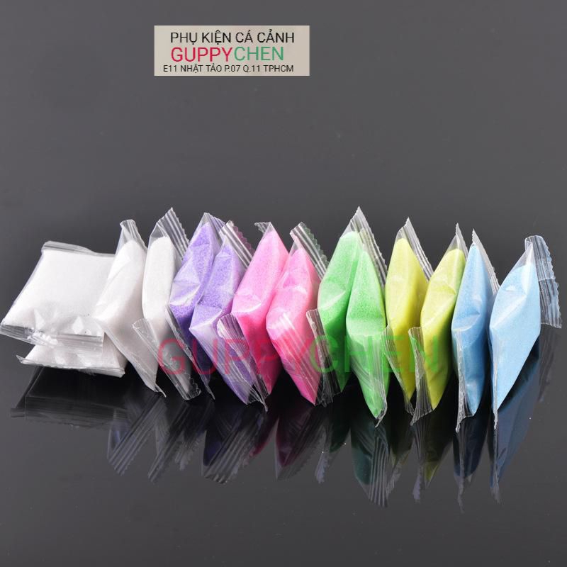 100Gram Cát Màu - Cát Thạch Anh Nhiều Màu Sắc Trang Trí Bể Cá Tiểu Cảnh Terarium