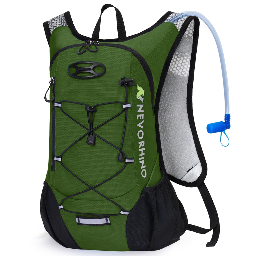 Ba lô thể thao siêu nhẹ, có ngăn chứa túi nước kèm vòi hút - NEVO RHINO XBIKE