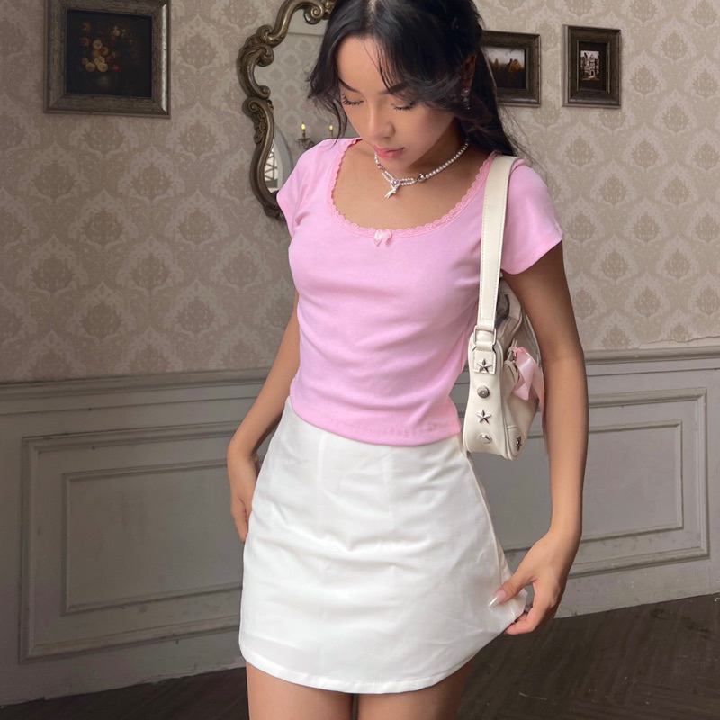 Áo Thun croptop baby mới 99%