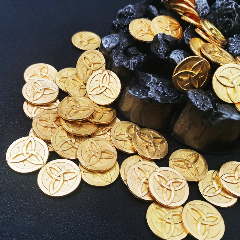 Đồng xu Mora kim loại khắc hình game Genshin Impact chibi sưu tập cosplay độc đáo
