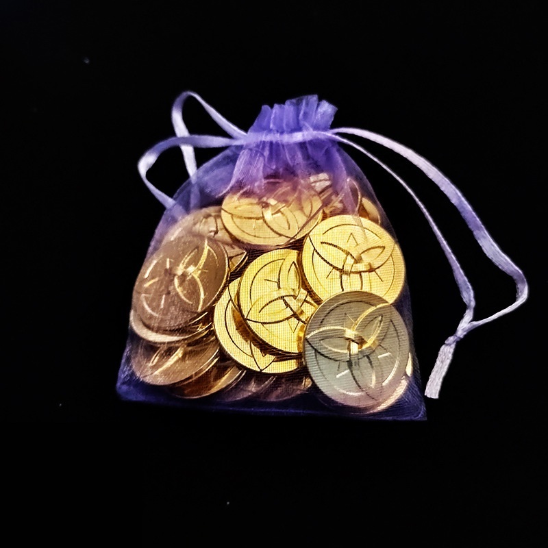 Đồng xu Mora kim loại khắc hình game Genshin Impact chibi sưu tập cosplay độc đáo