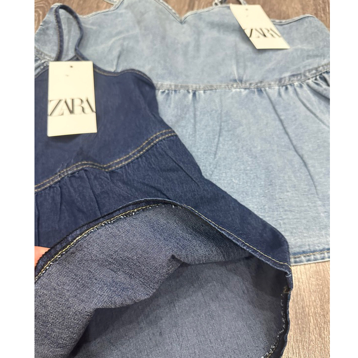 Áo 2 dây denim babydoll dây chỉnh siêu hot CỰC TRẺ TRUNG THỜI TRANG AY01