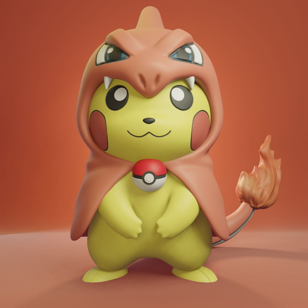 Mô hình pokemon Pikachu cosplay Charmeleon