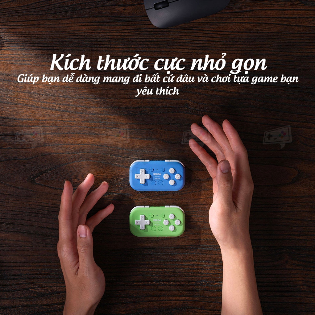 Tay Cầm Chơi Game 8BitDo Micro cho Nintendo Switch, Máy Tính, Điện Thoại