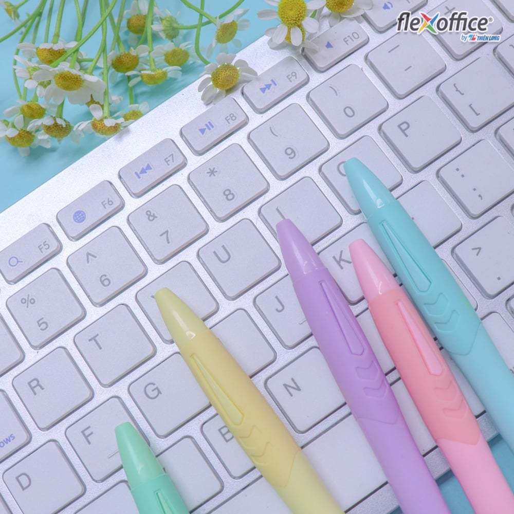 Bút gel B màu Pastel Thiên Long Flexoffice Pazto FO-GELB039/VN - Mực xanh