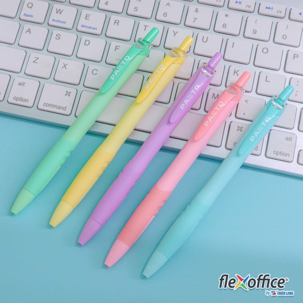 Bút gel B màu Pastel Thiên Long Flexoffice Pazto FO-GELB039/VN - Mực xanh