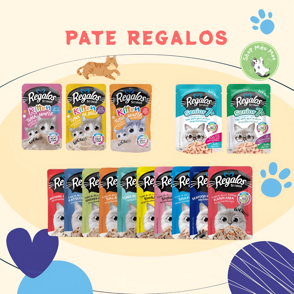Pate Regalos gói 70g thức ăn ướt dành cho mèo đủ vị - Shop Mèo Moo