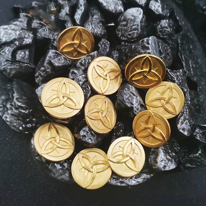 Đồng xu Mora kim loại khắc hình game Genshin Impact chibi sưu tập cosplay độc đáo