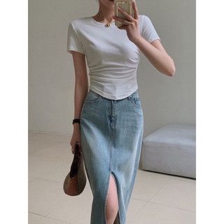 ÁO CROPTOP VẠT BẦU NHÚN EO SIÊU ÔM DÁNG NT797