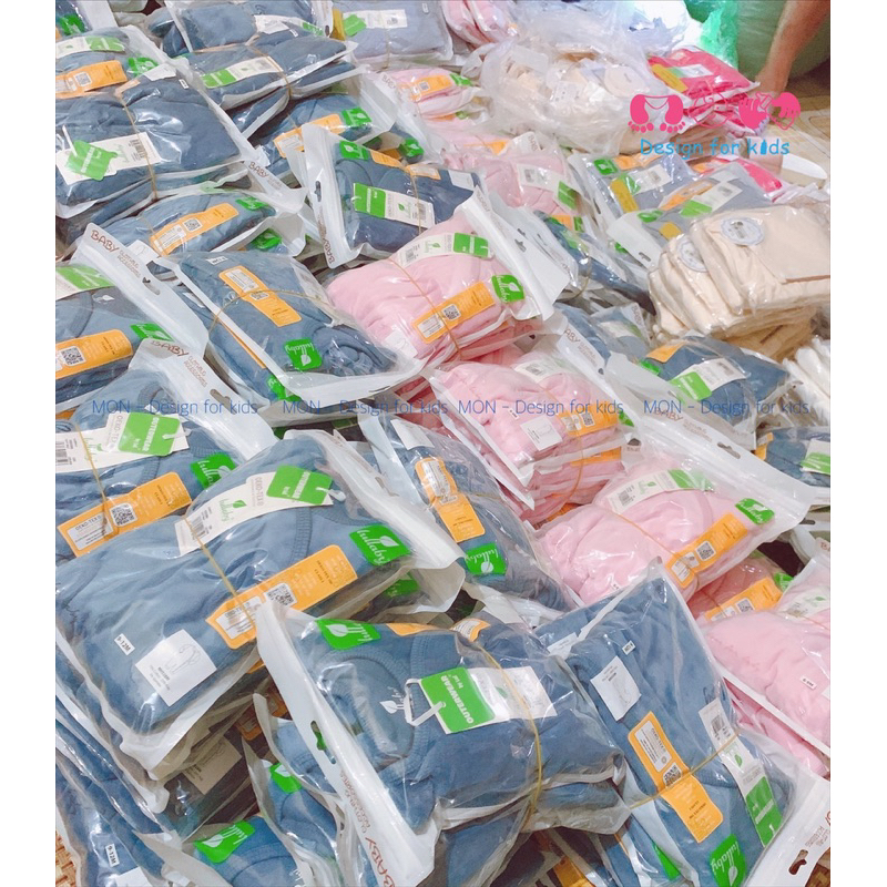 Sleepsuit bộ body vải LEN mỏng và NỈ BĂNG LÔNG hãng LULLABY không tất chân  cho bé