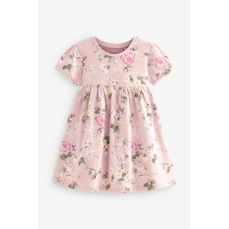 Váy cotton ngắn tay bé gái hoa hồng Nect auth sale D50630
