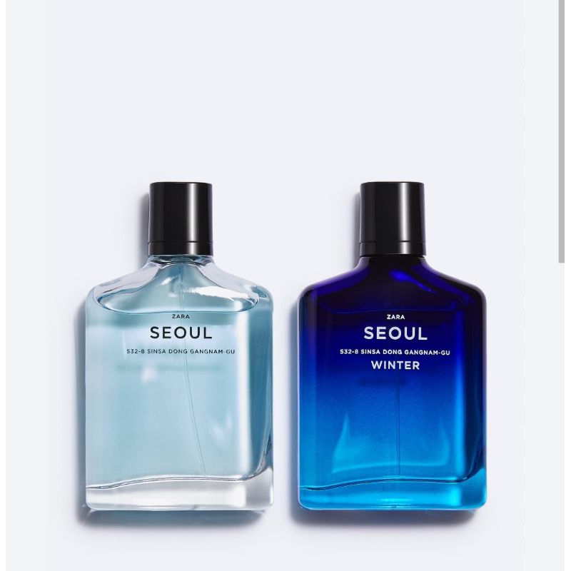Set 2 chai nước hoa Zara Man Seoul + Seoul Summer 80ml