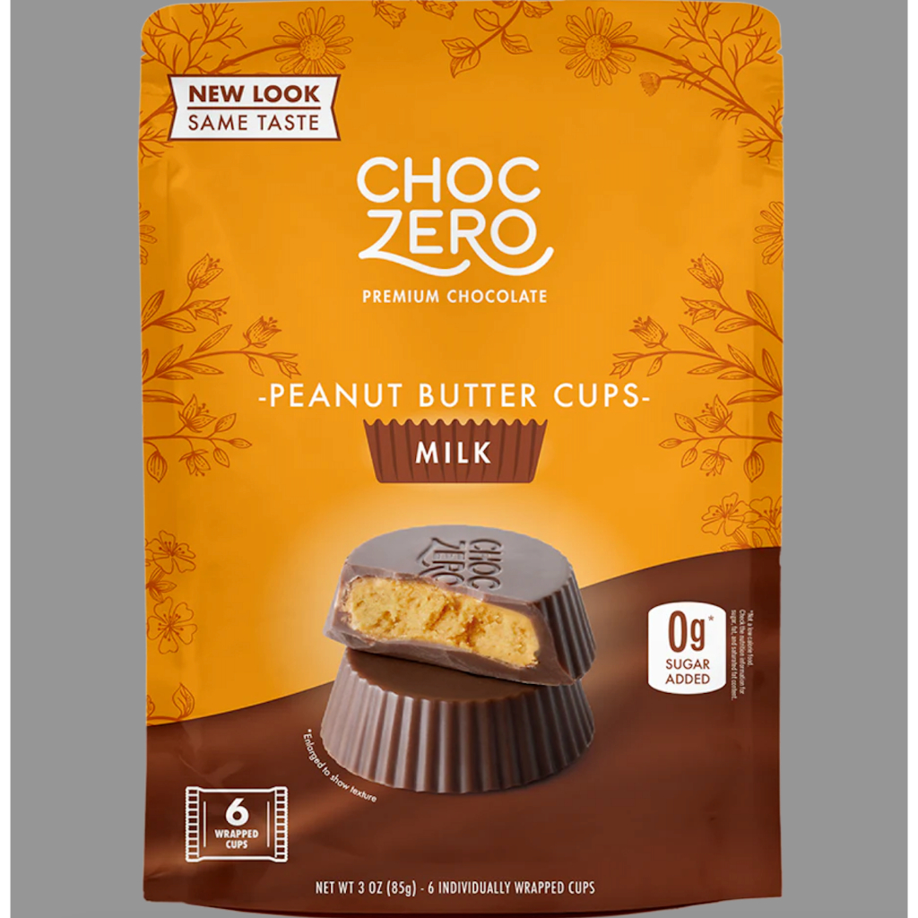 TÚI SOCOLA SỮA BỌC BƠ ĐẬU PHỘNG Choczero Milk Chocolate Peanut Butter Cups - KHÔNG ĐƯỜNG SUGAR FREE, ĂN KIÊNG KETO, 3 oz