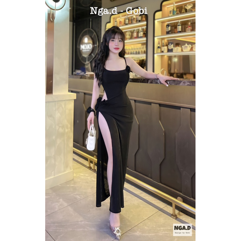 Đầm 2 dây sẻ đùi cao hack dáng sexy