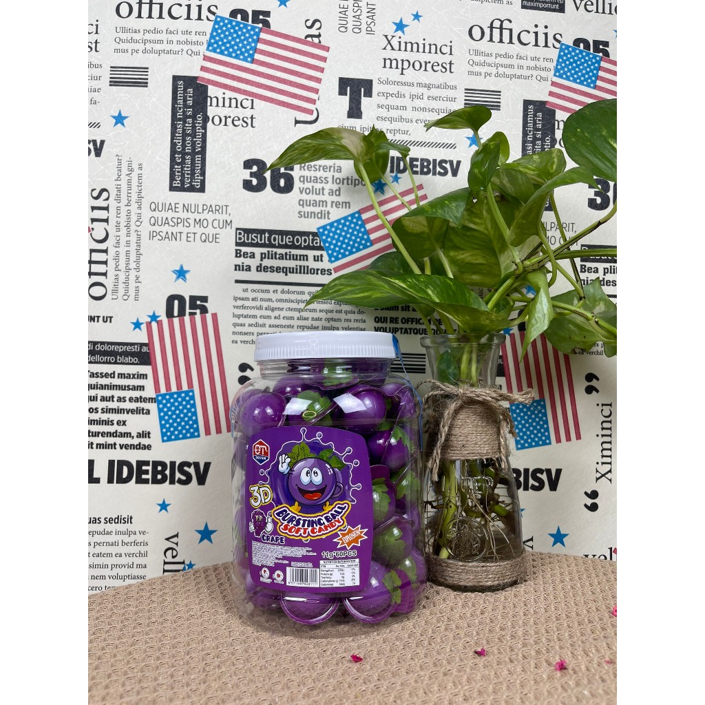 Kẹo dẻo có nhân hình QUẢ NHO