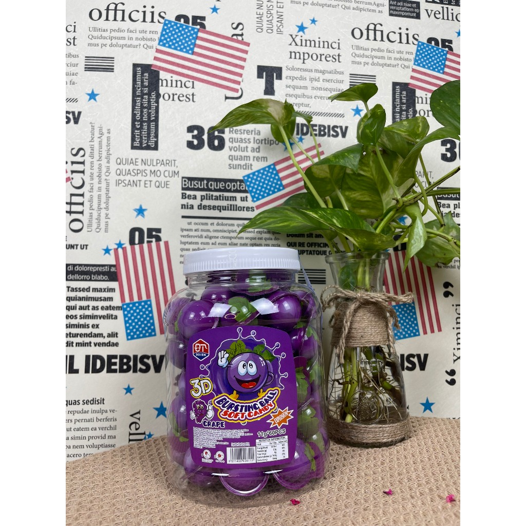 Kẹo dẻo có nhân hình QUẢ NHO