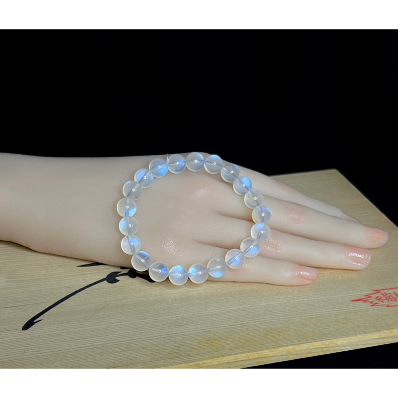 Vòng tay đá Moonstone - mặt trăng hạt 10 li VIP