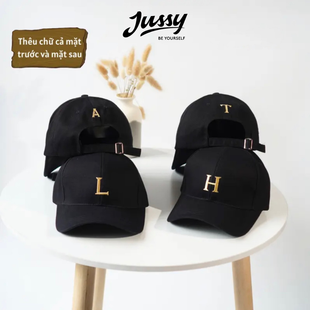 Mũ Lưỡi Trai Nam Nữ Thêu Chữ Cái Đầy Đủ Tên 21 Chữ Từ A Đến Y Jussy Official Nón Kết Vải Kaki Nhiều Màu Hot Trend