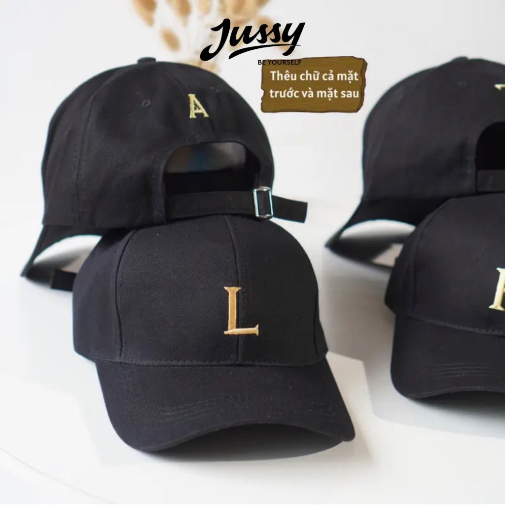 Mũ Lưỡi Trai Nam Nữ Thêu Chữ Cái Đầy Đủ Tên 21 Chữ Từ A Đến Y Jussy Official Nón Kết Vải Kaki Nhiều Màu Hot Trend