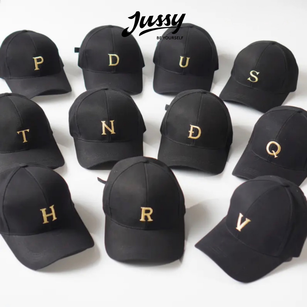 Mũ Lưỡi Trai Nam Nữ Thêu Chữ Cái Đầy Đủ Tên 21 Chữ Từ A Đến Y Jussy Official Nón Kết Vải Kaki Nhiều Màu Hot Trend