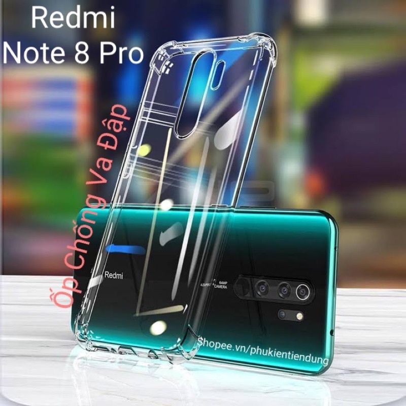 ỐP LƯNG REDMI NOTE 8 PRO Dẻo Trong Suốt Có 4 Cạnh Chống Sốc, Chống Va Đập