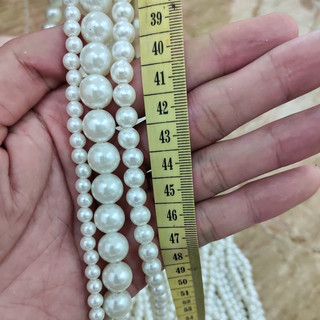 2 chuỗi hạt nhựa ngọc trai ABS📿📿📿làm phụ kiện may vá, trang trí, chụp ảnh, chụp nail