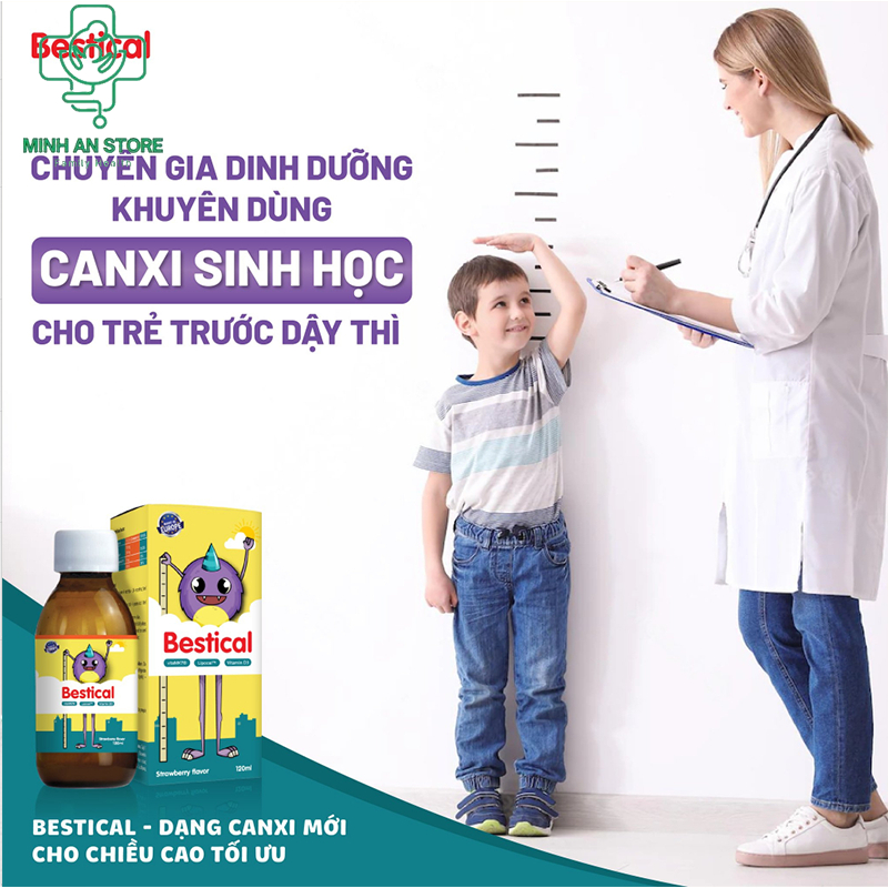 BESTICAL- Canxi Sinh Học Kết Hợp Vitamin D3 K2 120ml Tặng Bình Sữa