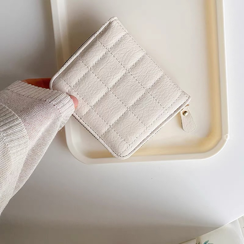 VÍ NGẮN MINI CẦM TAY Ô VUÔNG QC 5 MÀU MỚI