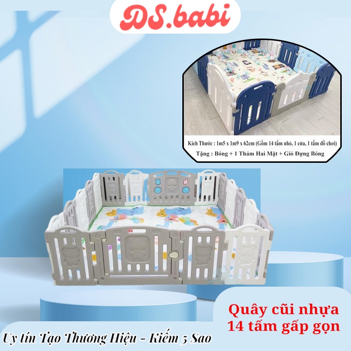 Quây cũi nhựa cho bé hình gấu mẫu mới 2023