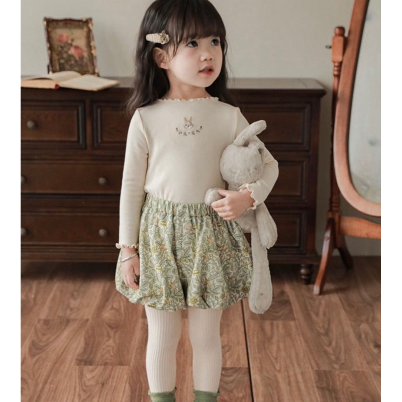 Set 3 áo tăm thêu viền bèo màu trắng hồng nâu cho bé gái