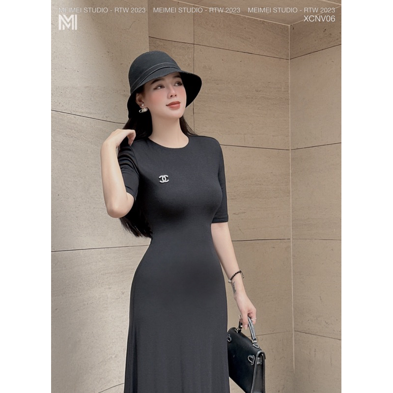 Váy maxi len tăm xoắn lưng MEIMEI