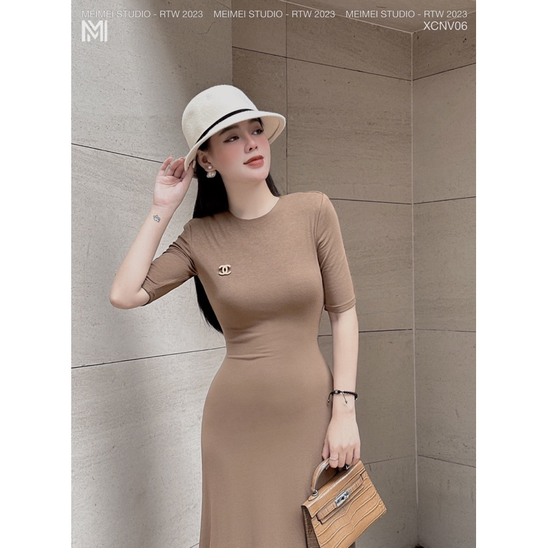 Váy maxi len tăm xoắn lưng MEIMEI