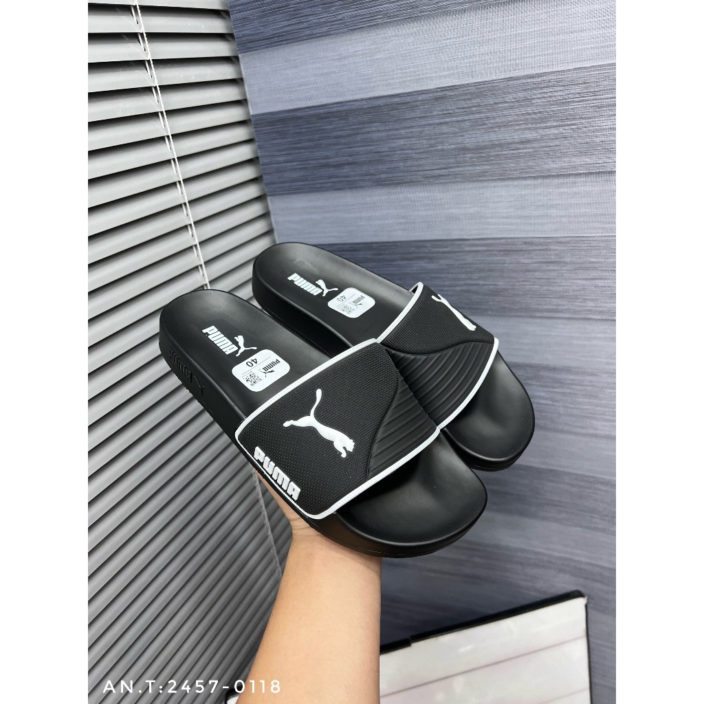 Dép nam quai ngang PU.MA, Dép nam hình còn báo, Mẫu mới 2023 chất liệu cao su non cao cấp 2023