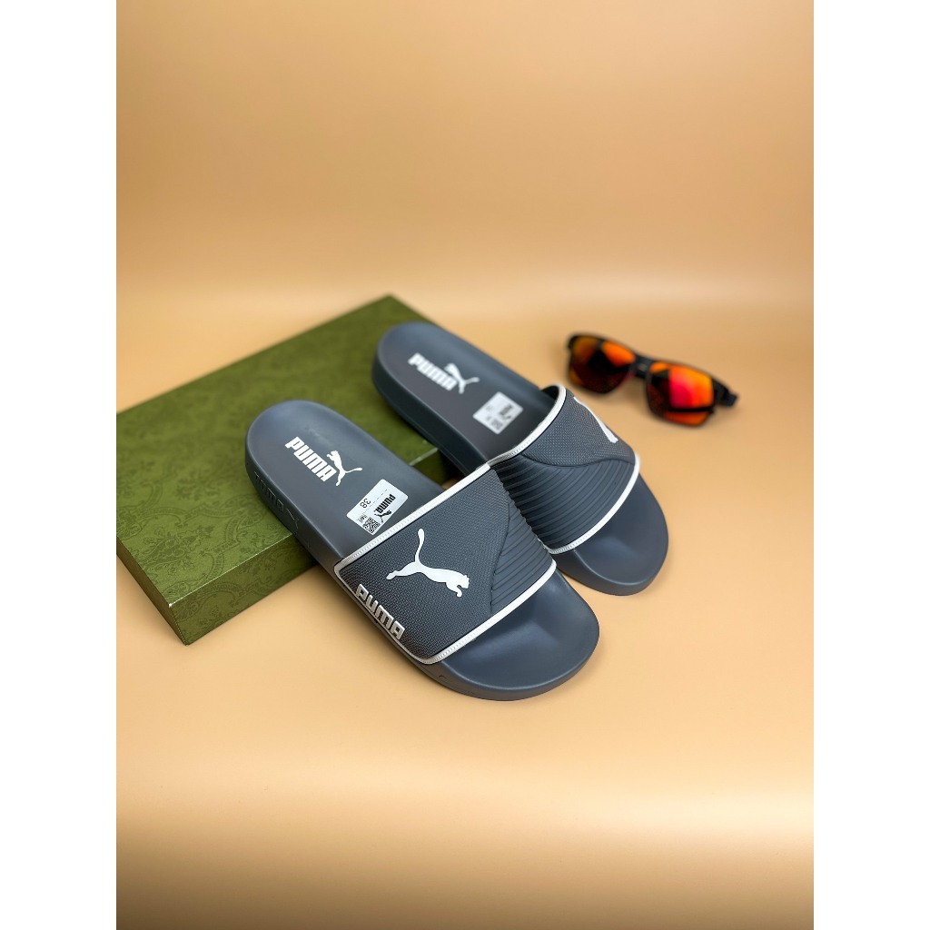 Dép nam quai ngang PU.MA, Dép nam hình còn báo, Mẫu mới 2023 chất liệu cao su non cao cấp 2023