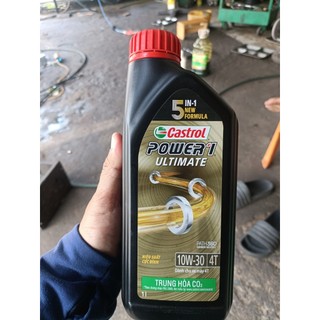 Dầu nhớt cho xe số, xe côn tay castrol power 1 ultimate 10w-30 dung tích 1 lít
