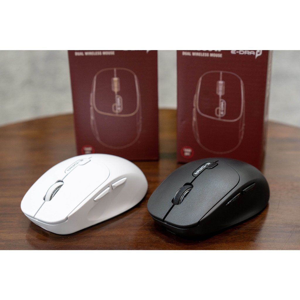 Chuột Công Thái Học không dây E-DRA EM605W - Kết nối: 2.4Ghz;Bluetooth 5.0 -Độ phân giải 800/1200/1600 DPI - BH 24 Tháng