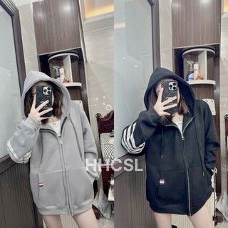 Áo Khoác , Áo Hoodie Zip Thome Chất Nỉ Bông Kiểu Dáng Unisex Nam Nữ Cao Cấp