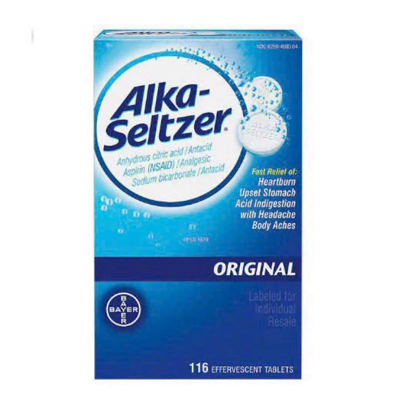 Viên sủi Alka Seltzer Original Bayer 116v của Mỹ