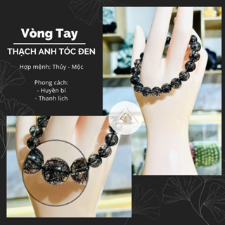  Chuỗi Đeo Tay Đá Thạch Anh Tóc Đen Thiên Nhiên Thể Hiện Sự Thanh Lịch Sang Trọng 