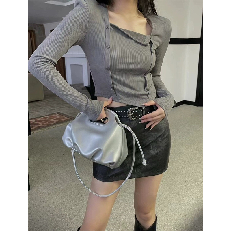 Túi xách đám mây xếp li đeo chéo, cầm tay kiểu mới