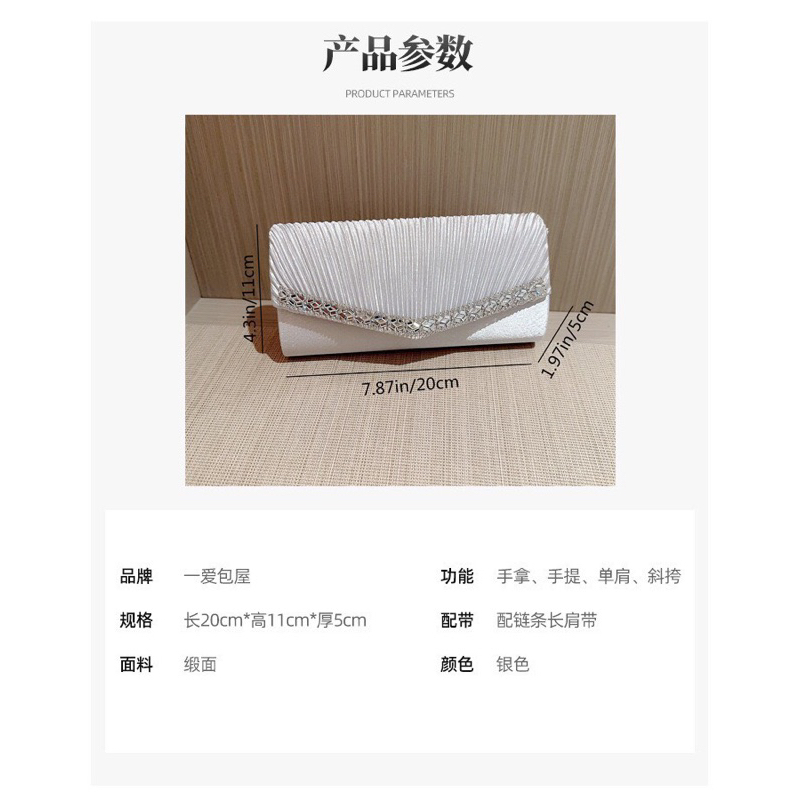 Clutch cầm tay đính đá