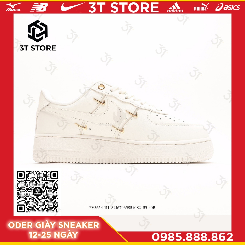 GIÀY SNEAKER MÃ SẢN PHẨM: FV3654-111_Nike Wmns Air Force 1' 07 LXChrome Swooshes White_FULL BOX_FREE SHIP TOÀN QUỐC