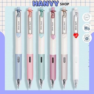 Bút DOMI-999 Warm Heart Mực Gel Đen Họa Tiết Icon Trái Tim, Dùng Để Ghi Chép, Văn Phòng Phẩm