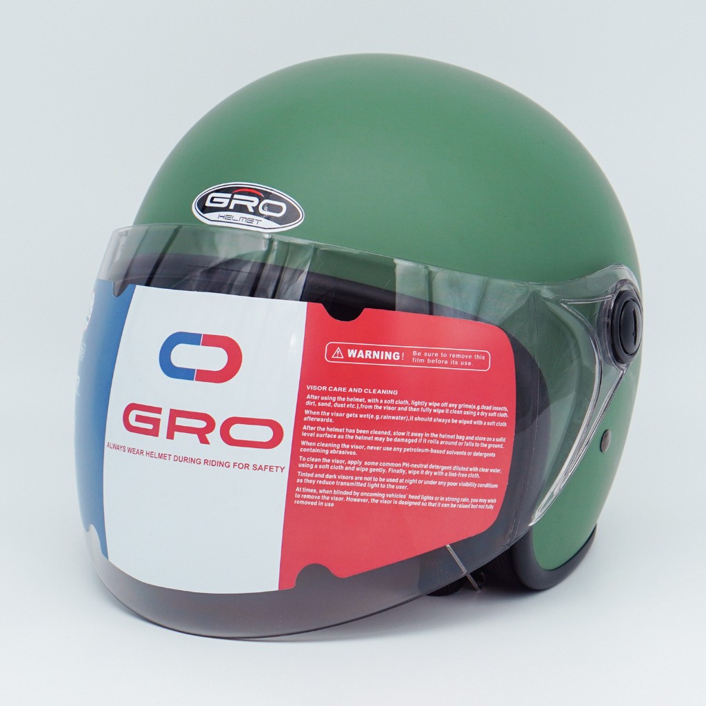 Kính thay dùng cho Mũ bảo hiểm GRO T818, kính dài, chống tia UV, chắn bụi, chắn gió