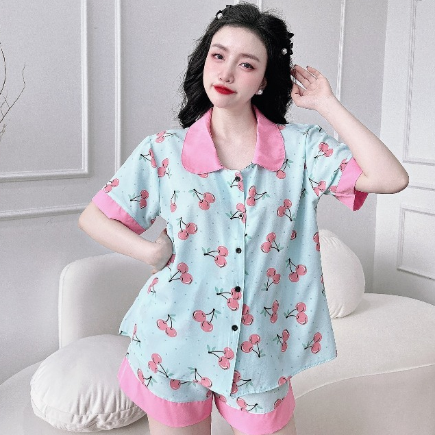 Đồ Bộ Bigsize 50-100kg Pijama Đồ Bộ Ngủ Đùi Lụa Nhật - Đùi Satin Mặc Nhà