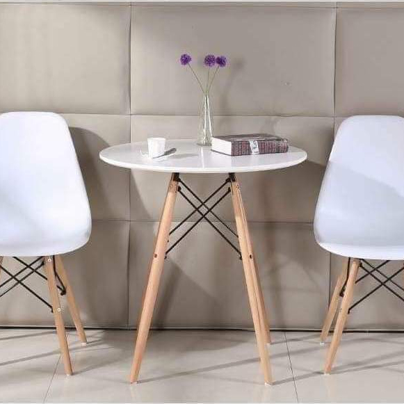 Ghế làm việc EAMES chân gỗ sồi dành cho phòng ăn, phòng khách,cafe,văn phòng,học tập mặt ghê  bằng nhựa
