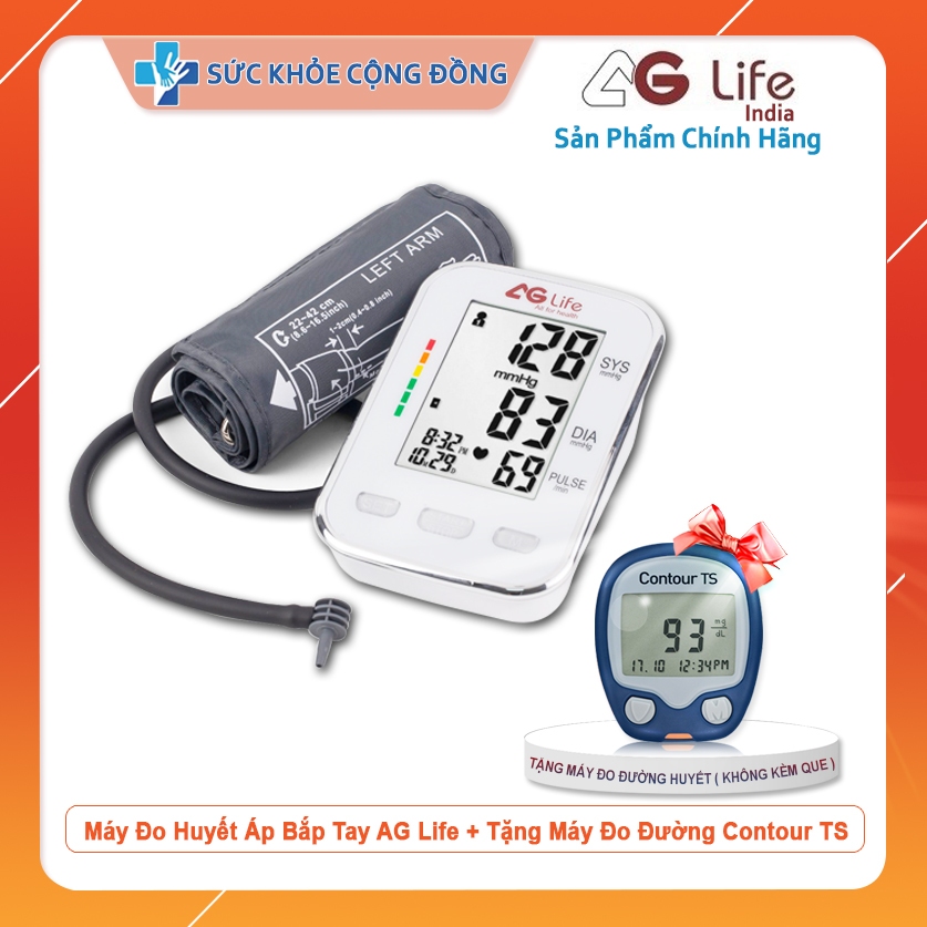 Combo máy đo huyết áp bắp tay Omron HEM 7361T Và AGLIFE A686