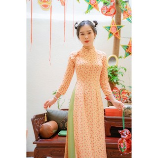 Áo dài truyền thống lụa hàn châu, Áo dài Nhât Nguyệt - Du Yên thiết kế