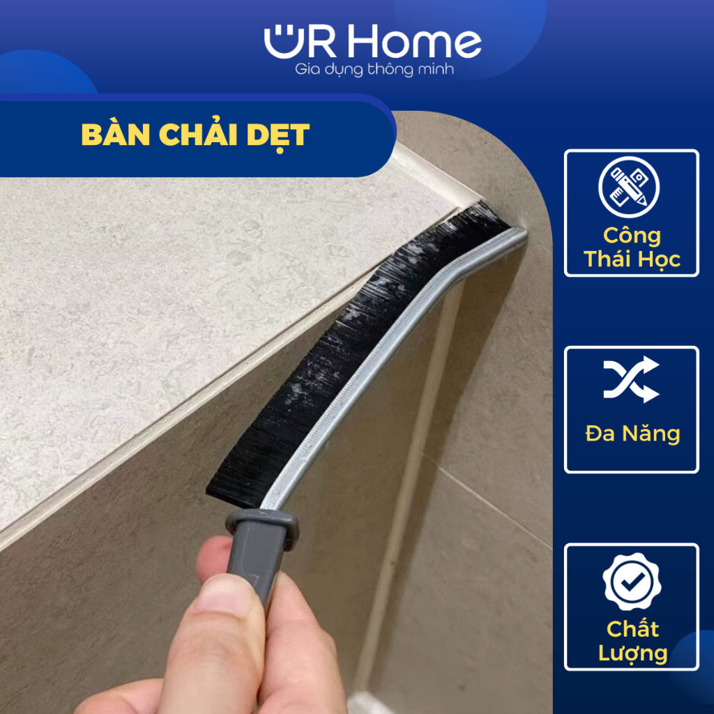 Bàn Chải Dẹt Vệ Sinh Góc Tường, Khe Hẹp, Khe Hở Góc Chết, Góc Rãnh, Khe Cửa Sổ, Nhà Tắm, Bồn Rửa Urhome