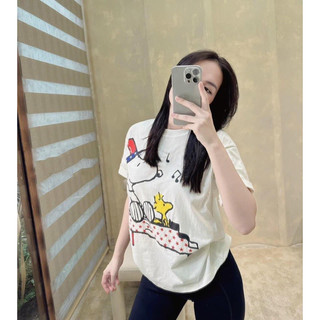 Áo phông nữ trắng hình cún